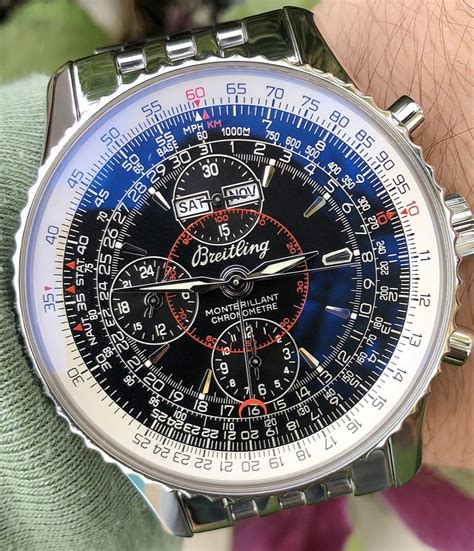 breitling montbrillant black steel|breitling montbrillant datora price.